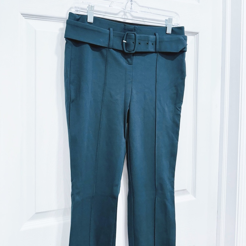 Violets & Roses Green Slim Fit Belted Pants – Size 6/28 - Picture 3 of 9